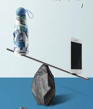 

Plant Series Pocket Umbrella - Compact 6 Ribs Portable Sunny &Rainy Lightweight 243g Windproof Sunscreen for Students Parasol