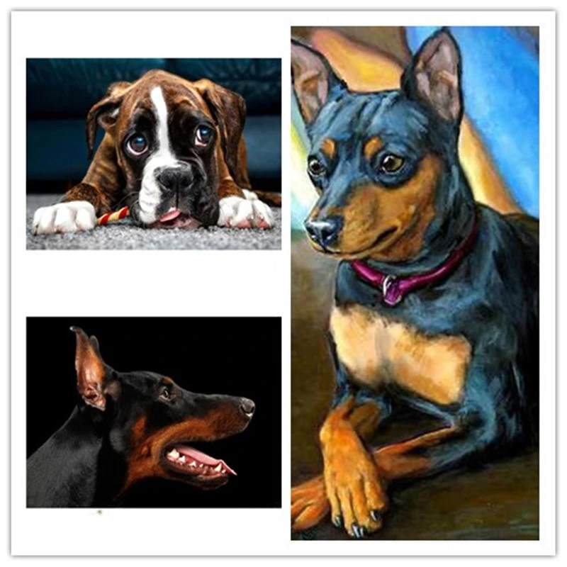 doberman painting