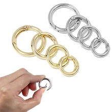 

5-10pcs/lot 20-33mm Spring Clasps Openable Round Spring Snap Clip Hook Keychain Bag Clips Dog Chain Buckles Connector Rings