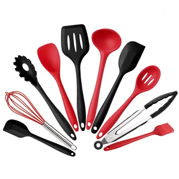 

1PC Silicone Utensil Set Non Stick Heat Resistant Spatula Tongs Turners Ladles Set for Cooking Cookware Kitchen Tool BPA Free
