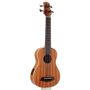 

30 inch Mini Electrica Guitar Musical Instruments Full Sapele Retro Closed Knob Ukulele 4 strings Bass Guitar Guitarra UB-113