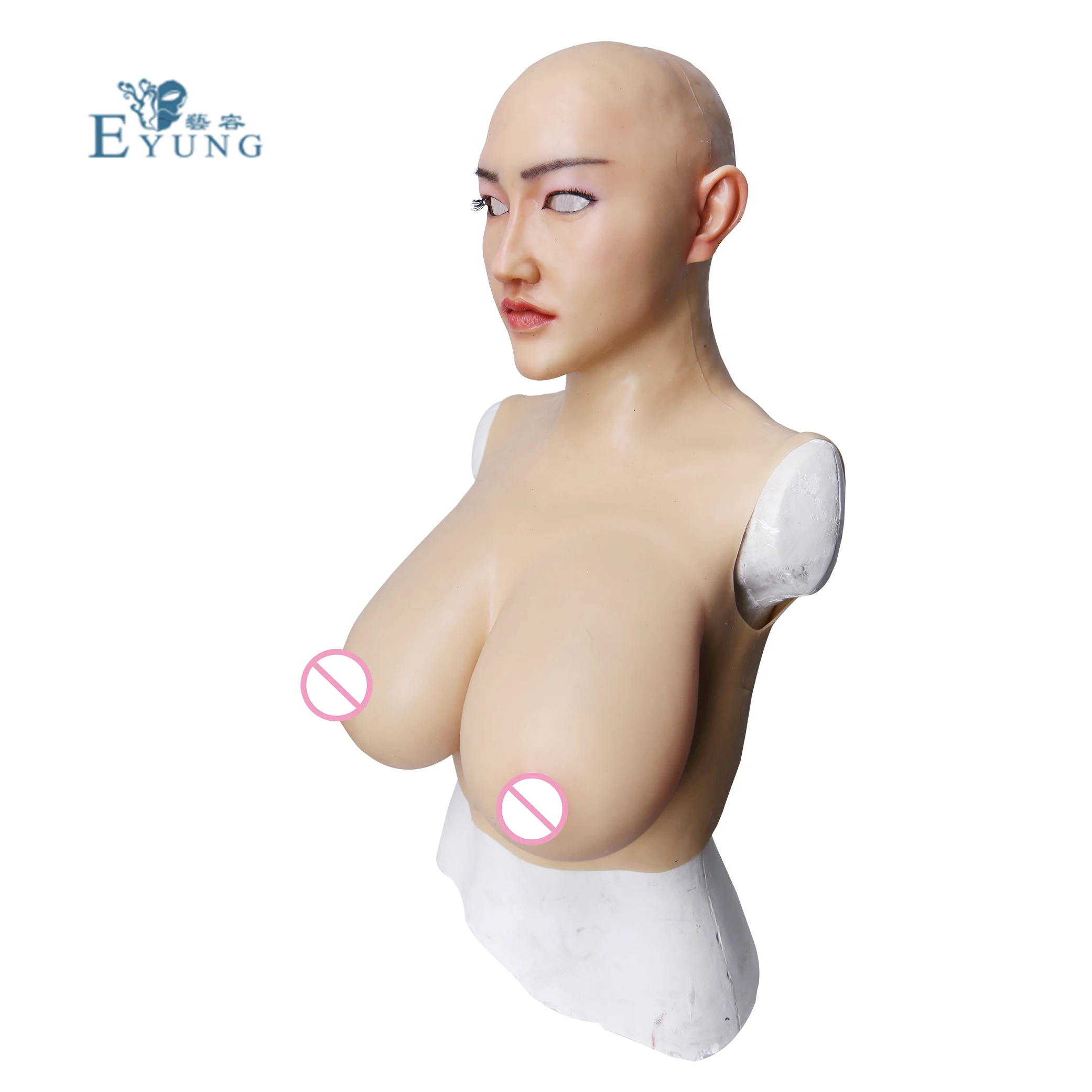 EYUNG Shiver маска для мужчин и женщин ручной работы из мягкого силикона Реалистичная silicion женская маска с формой груди для трансвеститов Косплей
