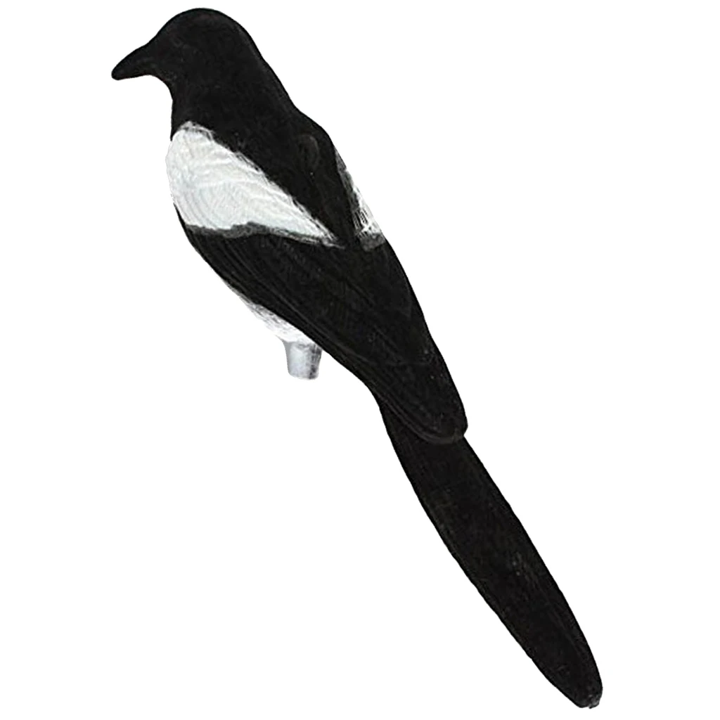Full Body Realistic Magpie Decoy Vermin Shooting Decoying Hunting Decor