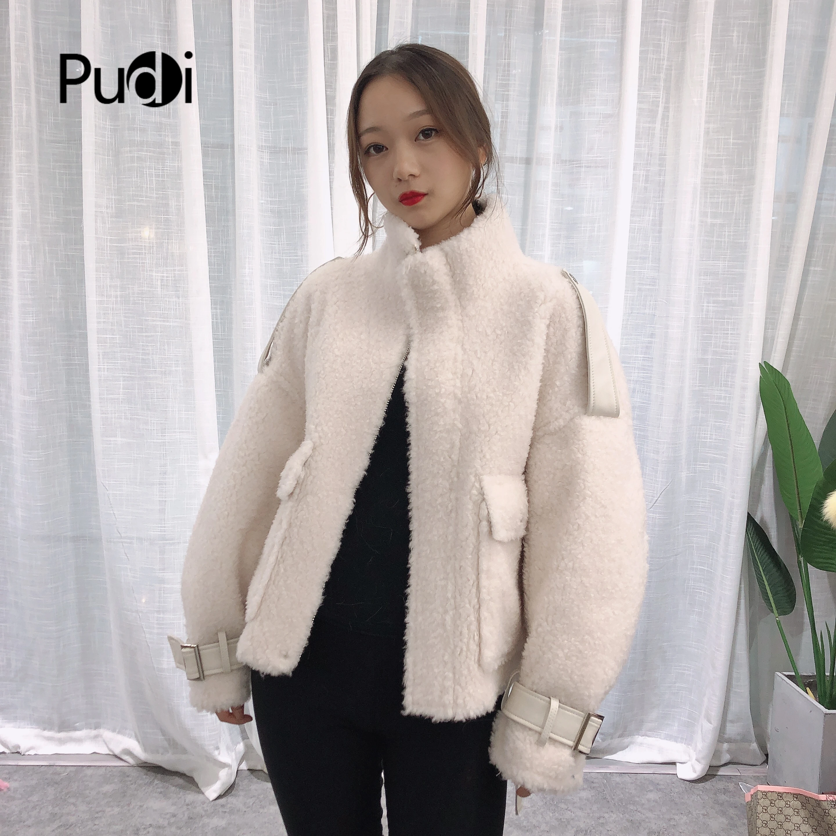 Pudi TX223907 женские зимние теплые сапоги с натуральной шерстью Меховая куртка пальто