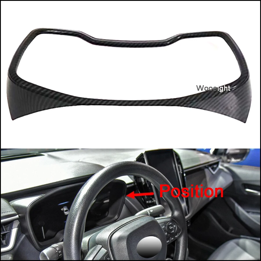 Wooeight ABS Carbon Fiber Dashboard Panel Frame Trim Decorative Sticker Fit for Toyota Corolla 2019 Car Interior Accessories | Автомобили
