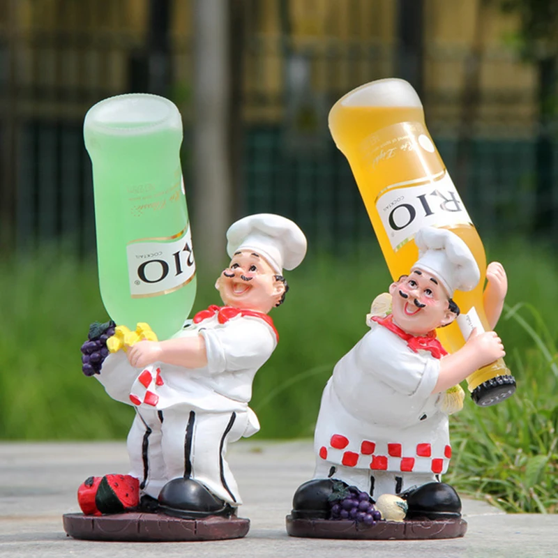Fat Chef декоративные бутылки для вина держатель подставка итальянский шеф повар