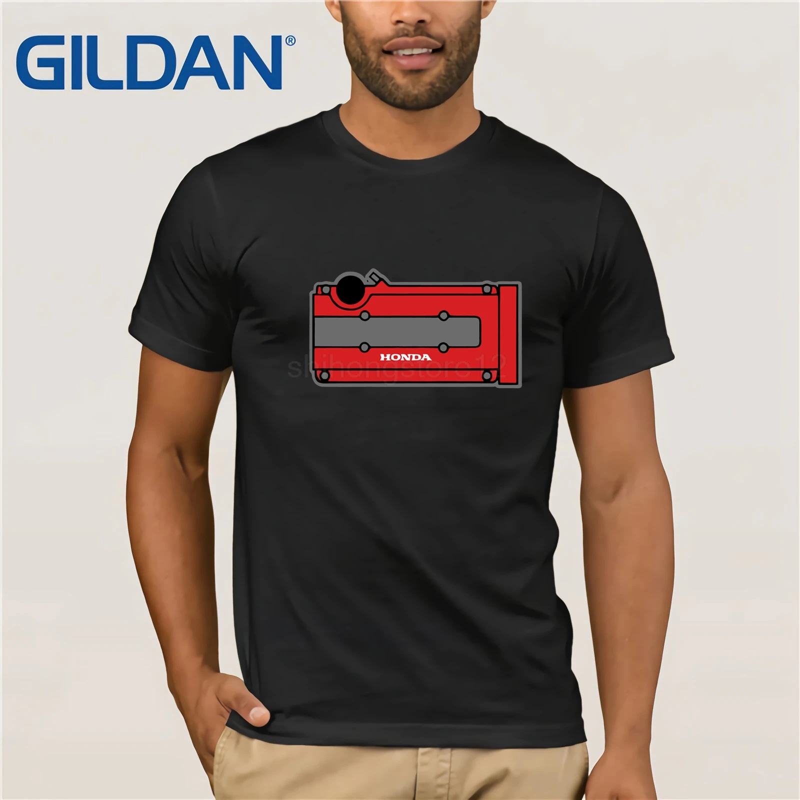 New Summer Tee Shirt B Series valve cover Japanese Car Shirt Short-Sleeve Unisex T-Shirt PNW b16 b18c Cool T-shirt