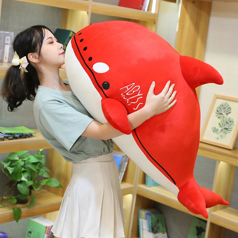 

Simulation Killer Whale Plush Toys Stuffed Orcinus Orca Fish Doll Red Shark Cartoon Soft Sleep Pillow Kids Girls Baby Funny Gift