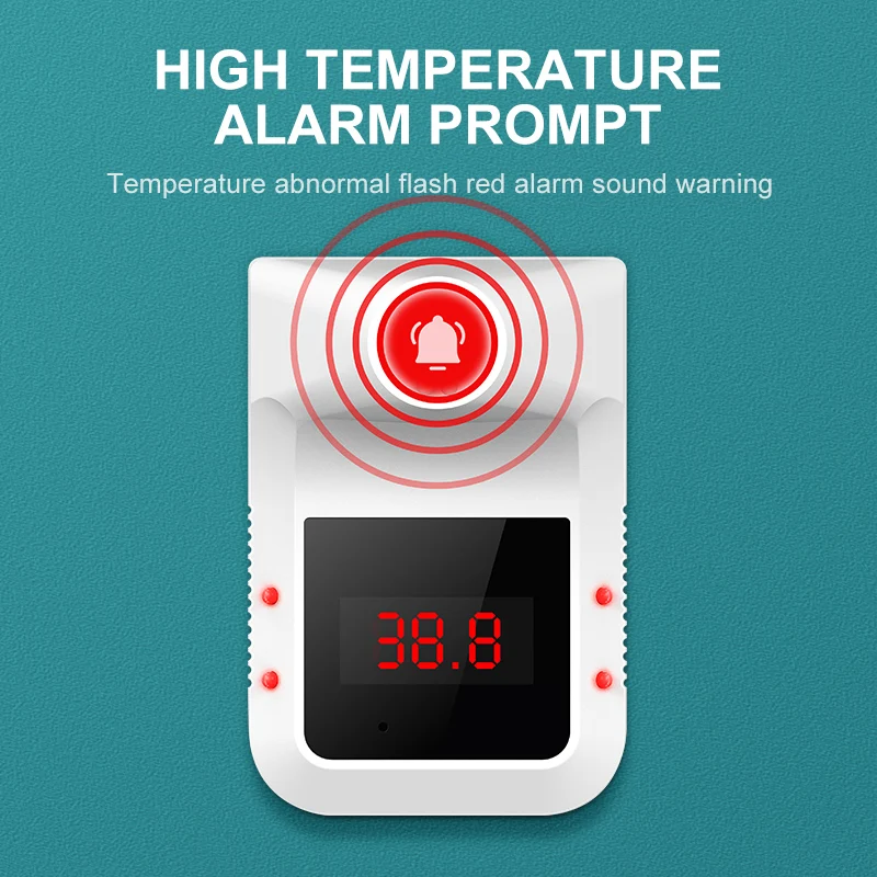 

LCD Infrared Thermometer Market Office Hotel School Public Places Non-Contact IR Forehead Body Alarm Wall Temperature Instrument