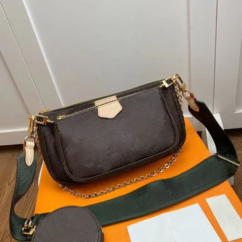 

Hot 2020 Women Trend Mahjong Bag Shoulder Bags Three-piece Chain Wallet High Quality Three In One Middle Ancient Messenger Bag