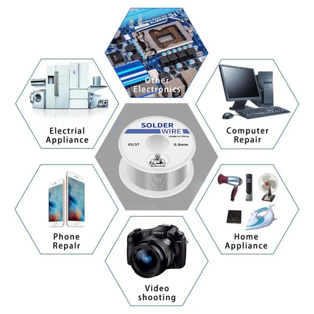 portable stick welder 1pc Tin Lead Soldering Wire Reel Tin Lead Solder Wire Rosin Core Solder Wire 0.8mm 2% Flux Reel Solder Wire Reel Soldering Wire hot air station