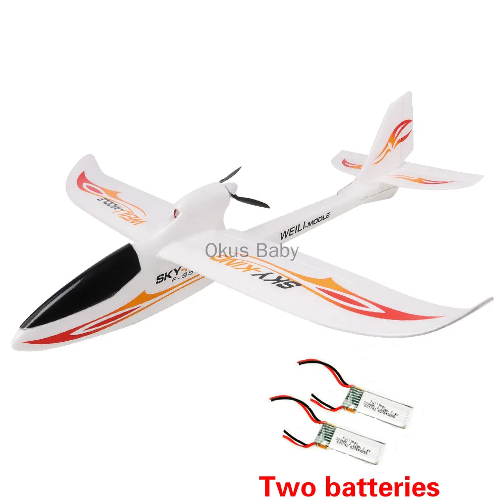 Two batterie Orange Абсолютно 2,4G 3Ch RC самолет с фиксированным крылом самолет наружные игрушки Дрон для подарков - Цвет: Two batterie Orange