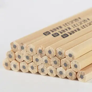 

50pcs Natural Wood HB Hexagon Pencil Non Toxic Stationery Office School Students H3CA