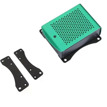 

Case Dual Mounting Plate Protective Shell Metal Enclosure Housing Aluminum Alloy Fit for Raspberry Pi 4 Model B 96x63x32mm