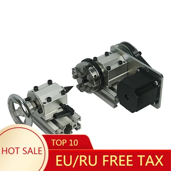 

4th axis rotary axis Center height 51mm A axis with chuck for diy cnc milling machine