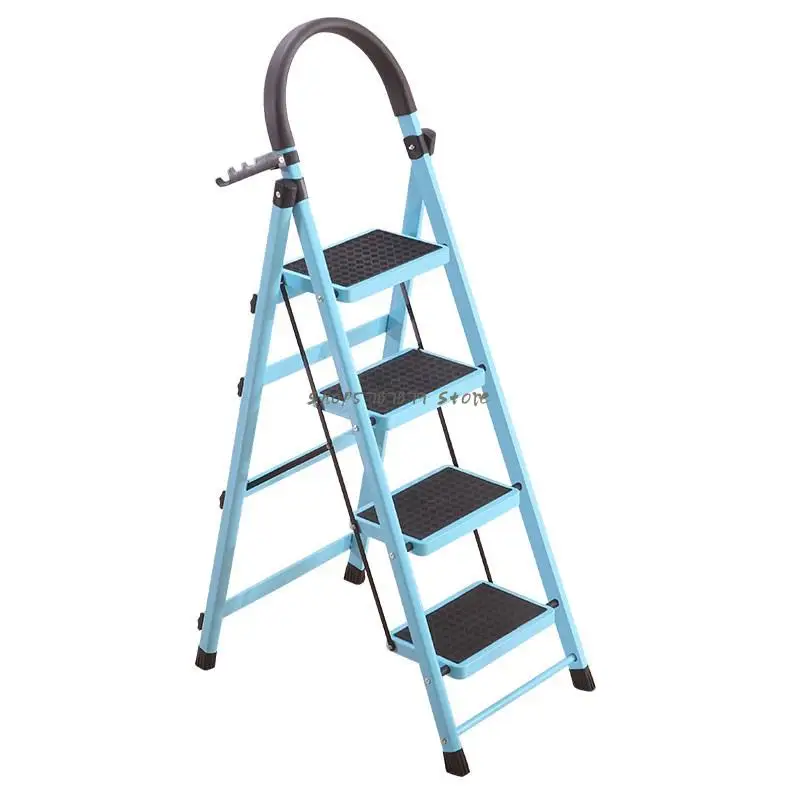 Ladder Indoor Herringbone Ladder Household Folding 456 Step Thickening