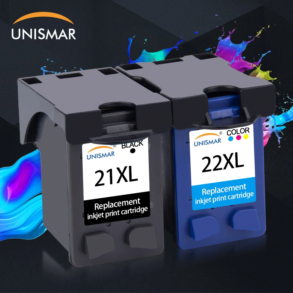 Заправляемый чернильный картридж Unismar 21 22 XL для HP 21XL 22XL Deskjet F2180 F2280 F4180 F380 F2110