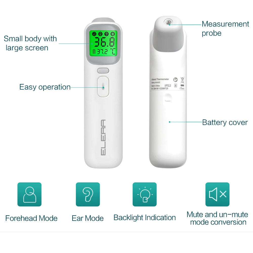 Детский термометр Инфракрасный цифровой ЖК-дисплей измерение тела лоб ухо Бесконтактный взрослый температура тела дети Termometro уход за