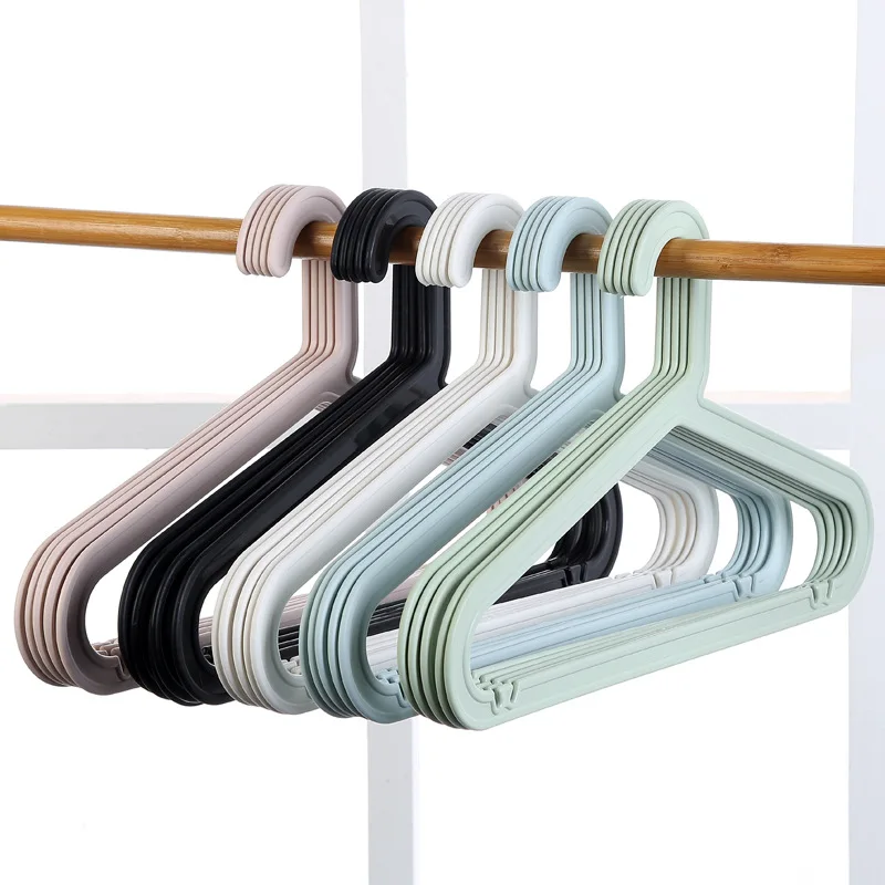

1 pcs Non Marking Hanger Wardrobe Household Plastic Adult Multi-functional Non Slip Clothes Hanging Clothes Hanger