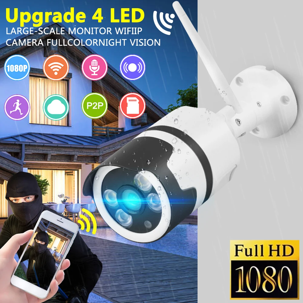 

New WiFi IP Camera HD 1080P Full Color PTZ Home Outdoor Security IR Night Version Waterproof Monitor For Home Security