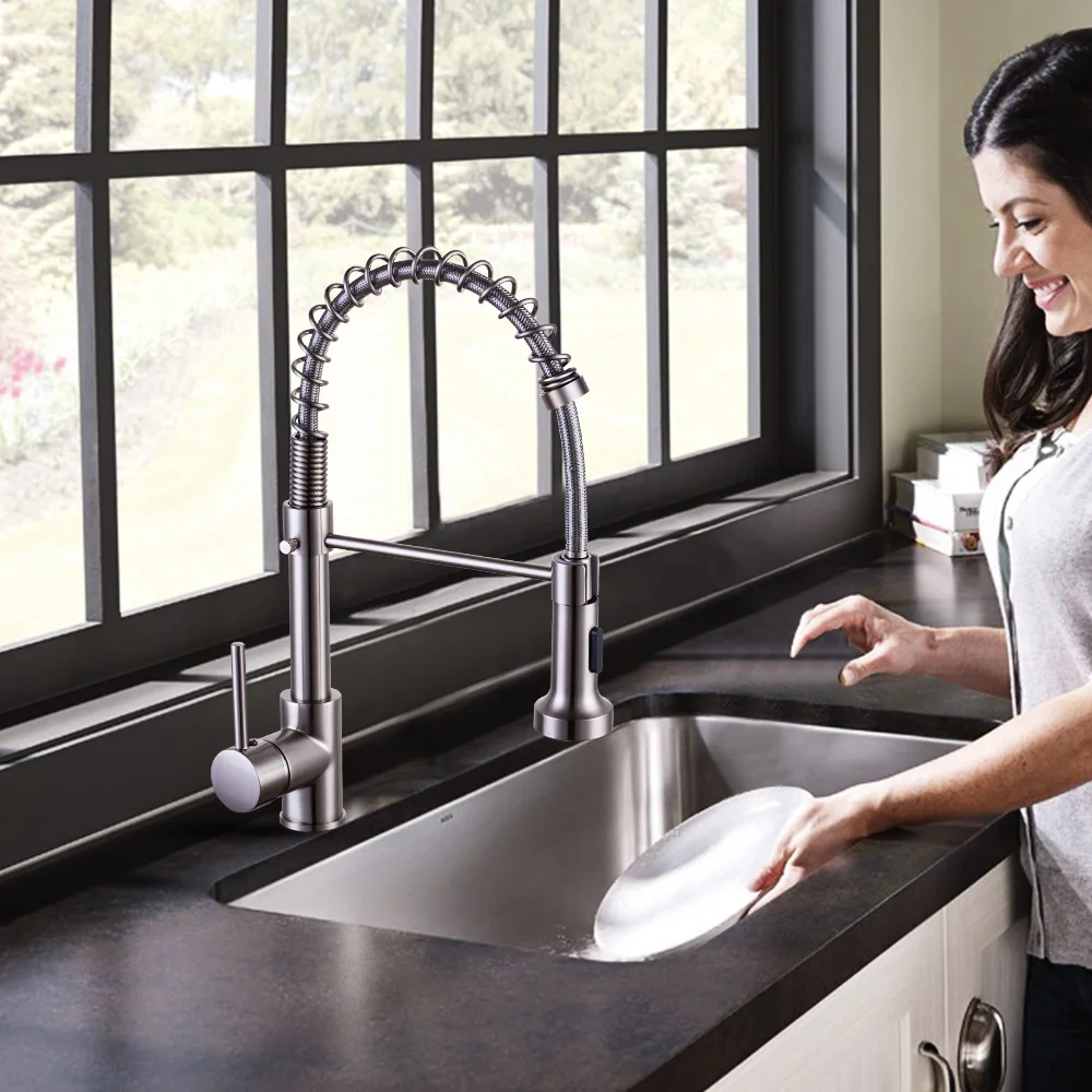  Accipiter Spring Kitchen Sink Faucets Made Of Brass Basin Mixer Faucet Tap Hot And Cold Water Taps  - 4000077460399