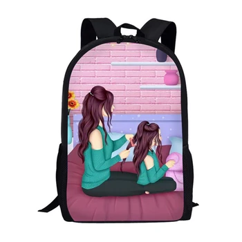 Women Men Travel Bag Laptop Backpack Super Mom Printing Backpack For Lady Boys Girls Children School Bags Kids Book Bag Mochila 1