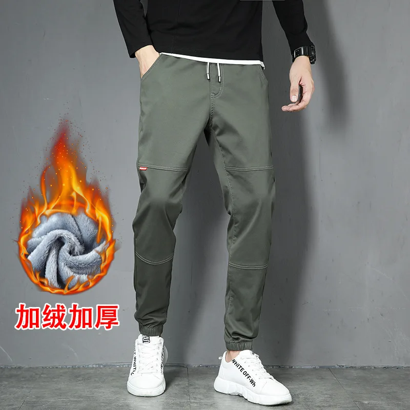 

Autumn And Winter Men plus Velvet Loose-Fit Trend Versatile Workwear Casual Pants