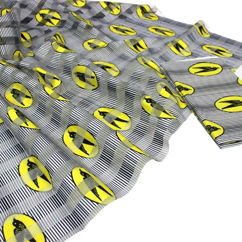 Нигерийская 2+ 4 ярда органза африканская шелковая ткань Горячая восковая печать органза с 2 ярдами шелковая блузка соответствующий Шелковый воск дизайн