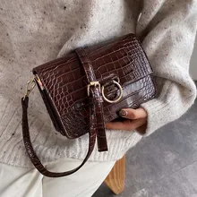 Мини-сумки через плечо из искусственной кожи с каменным узором для женщин, Ретро стиль, сумка через плечо, сумки и кошельки