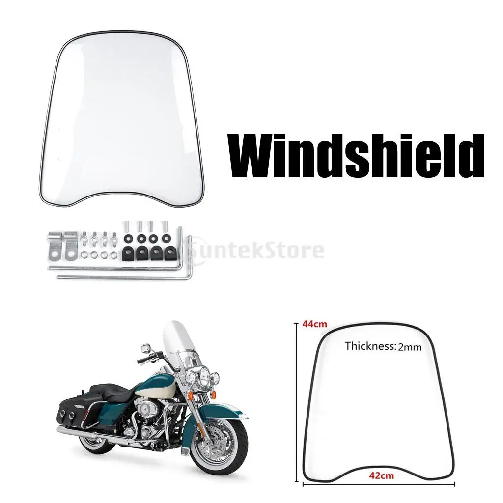 Universal Front Transparent  Windshield Protection For Motorcycle Motorbike Motocross Scooter ATV