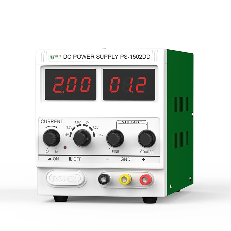 

Best 1502DD Adjustable DC Power Supply 0-2A 15V Digital Display Phone Repair Power Supply Continuous Conductive DC Regulator