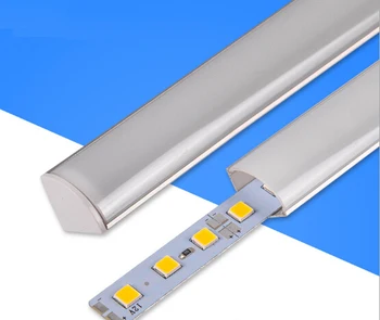 

100pcs 50CM smd5050 5730 led hard strip LED Bar Light with V cover Kitchen led rigid strip DC12V showcase closet cabinet light