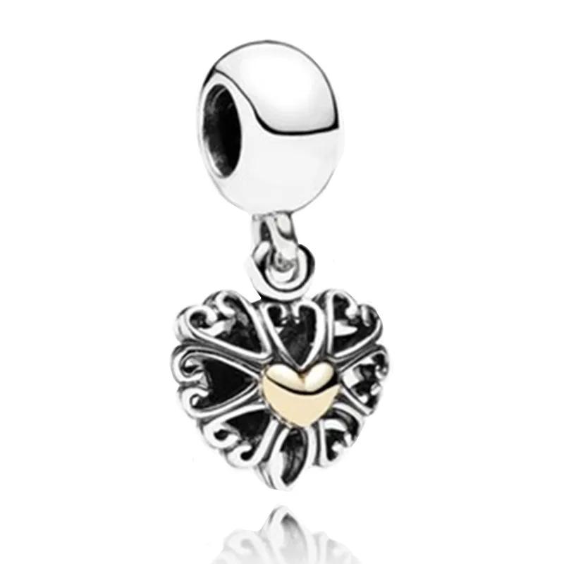 B180 Подходит для браслета Pandora, сверкающее сердце Simba,, сделай сам, ювелирное изделие, новое серебро 925, крест, любовь, пингвин, винный стеклянный кулон, Шарм - Цвет: B180