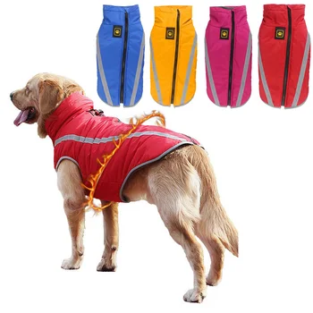 

Pet Dog Jacket Large Dogs Overalls Reflective Warm Winter Fleece Coat Vest Overalls for Large Dogs French Bulldog Clothes XL-6XL