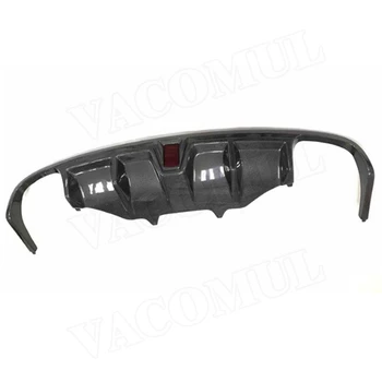 

For Porsche Macan 2014-2018 Rear Lip Diffuser With LED Light Carbon Fiber / FRP Fins Shark Style Bumper Guard