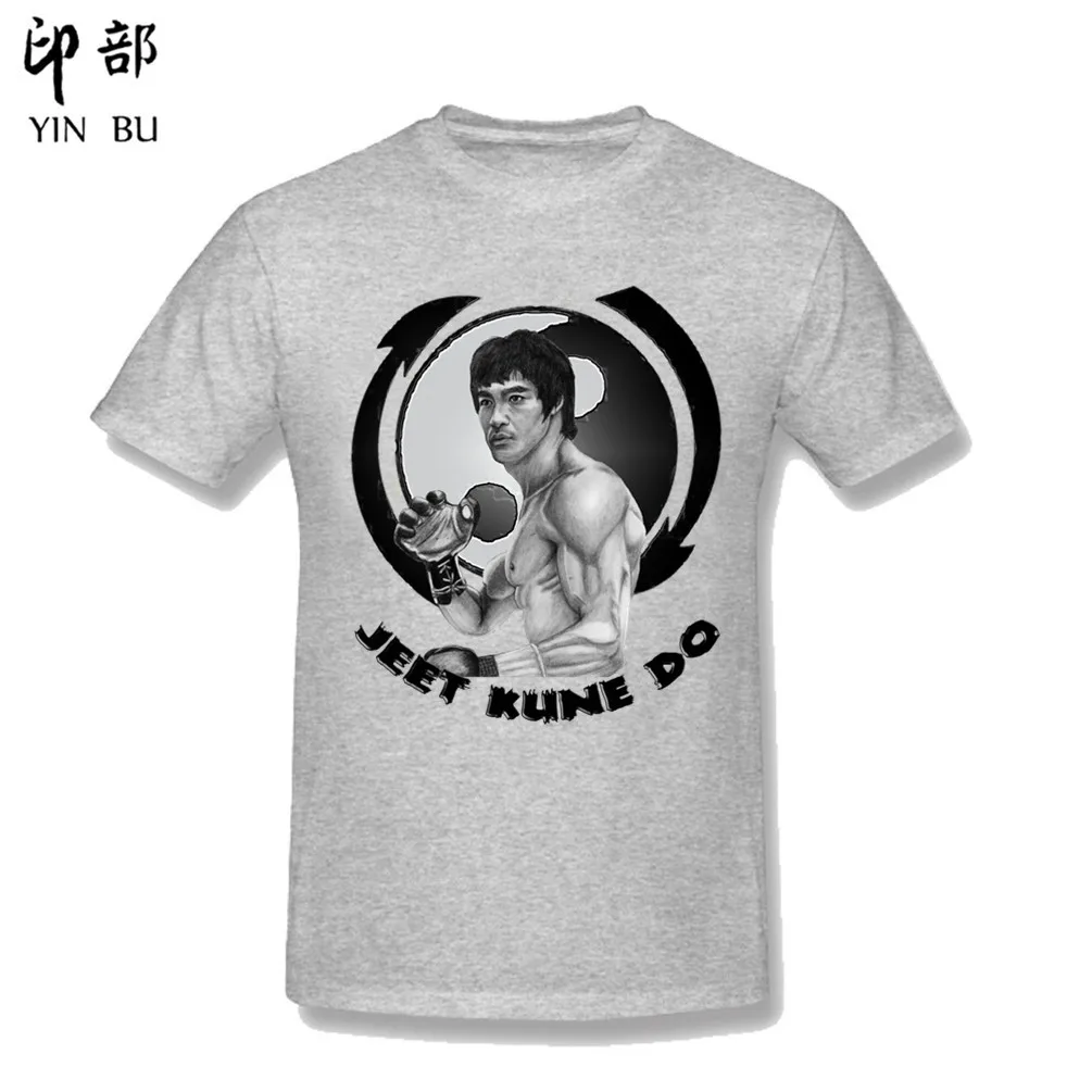 2020 Chinese Kongfu bruce lee Men T shirt Shirt Print Cotton t hip hop japanese clothes | Мужская одежда
