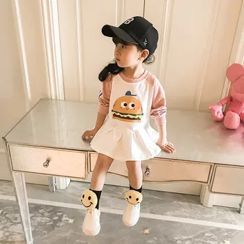 

Baby Girl Dress Newborn Cartoon Sweater Cute Dress for Girls Casual Pleated Princess Dress Intimates Fashion Baby Clothes Cotton