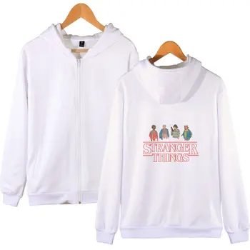 

Stranger Things Printed Hoodies Long Sleeve Zipper Hoodie and Sweatshirt Autumn Winter Hip Hop Oversized Jacket Coat Clothes