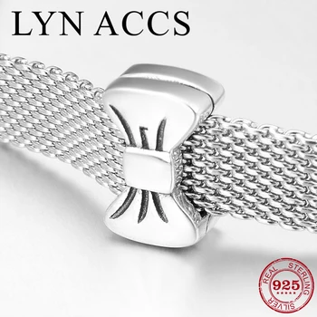 

2019 New Arrivals 925 Sterling Silver litter Bow fine clips beads Fit Original Women Bracelet reflection Charm Jewelry making