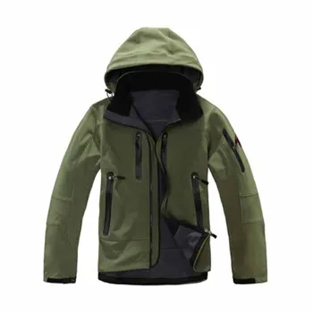 

Outdoor Soft Shell Single Layer Jacket Waterproof Windproof Warm Catching Fleece Mountaineering Ski Suit Hiking Camping Jacket