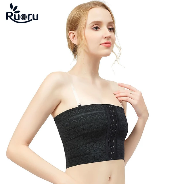 Ruoru Fashion Women Summer Casual Chest Breast Binder Trans Tank Tops  Sleeveless Tube Lesbian Tomboy Cosplay