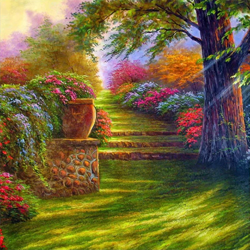 

5D Diy Diamond Embroidery Landscape Flower Diamond Painting Picture Of Rhinestones,Cross-stitch Full Square&Round Drill Painting