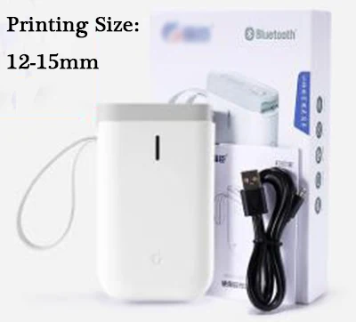 1 Printer-whiteD11 DIY портативный Bluetooth HD термопринтер английский телефон приложение принтер Android IOS настроить многоязычный принтер этикеток - Цвет: 1 Printer-whiteD11