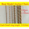 1PC RC Simulation Boat Model Parts Length 900mm/1.2m Copper Railing Chain Marine Use Anchor Chains 16-200 Ratio Mini Link ► Photo 1/6