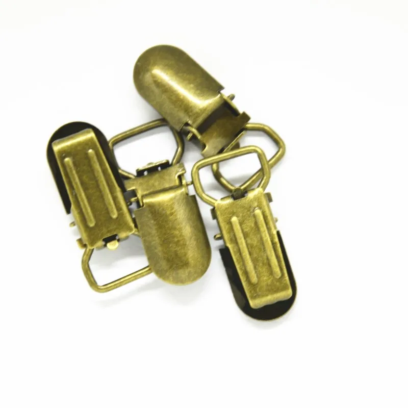 Sewing Clips 10mm Metal Suspender Pacifier Clips Cute Baby Hook Holder Ribbon Craft 50pcs