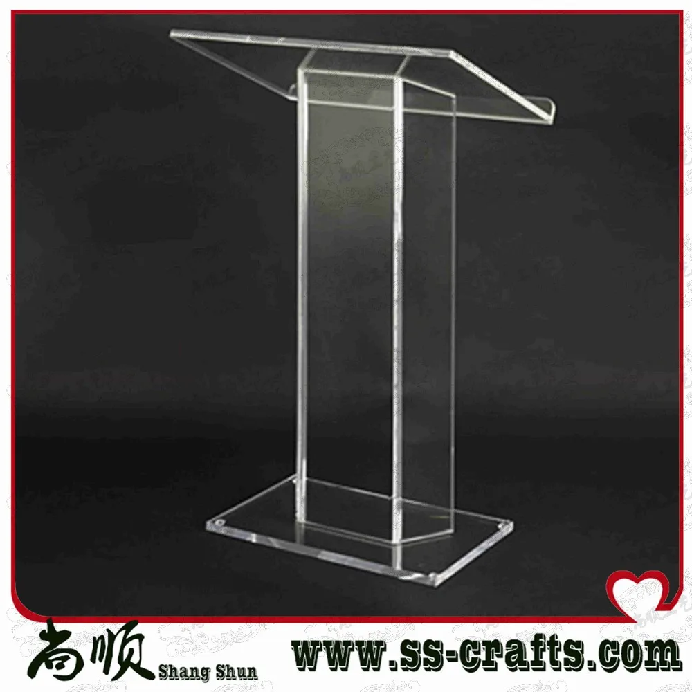 

Hot sale customized Logo design acrylic lectern;acrylic table top lectern plexiglass