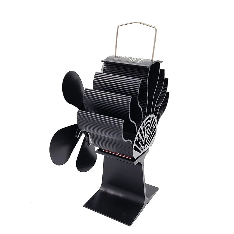 Stove fan 5-Blade Heat Powered Stove Fan for Wood Log Burner Fireplace Quiet Environmental Fan Heater Tool Efficient Heat Distribution