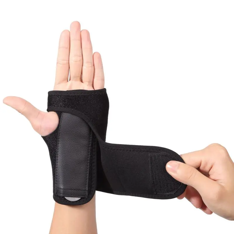 Профессиональный дышащий наручный рукав браслет стальной наколенник с пластиной спортивные скобки перелом Sprain фиксированные рукавицы поддержка