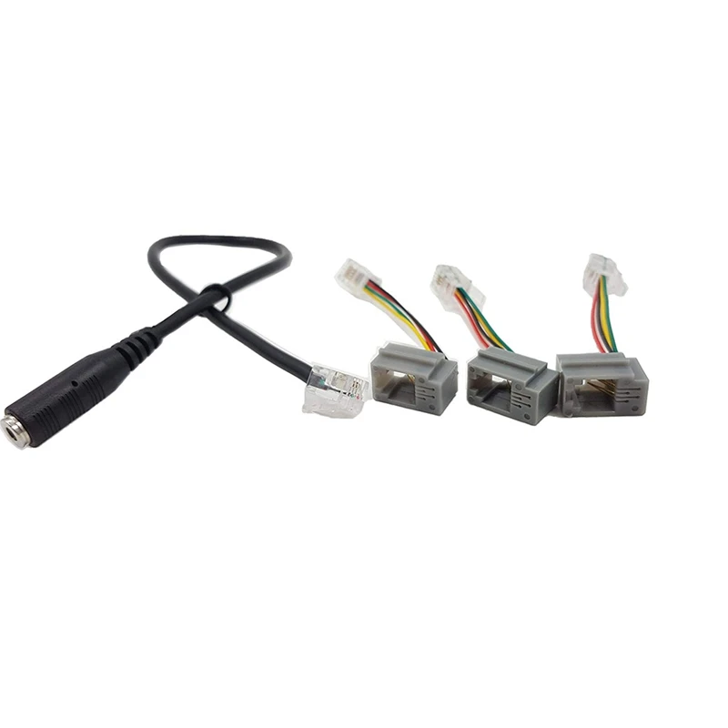 New 4P4C RJ9 Cable 3.5mm Smartphone Headset to Adapter Converter for IP Phones Telephone and Plantro | Электроника