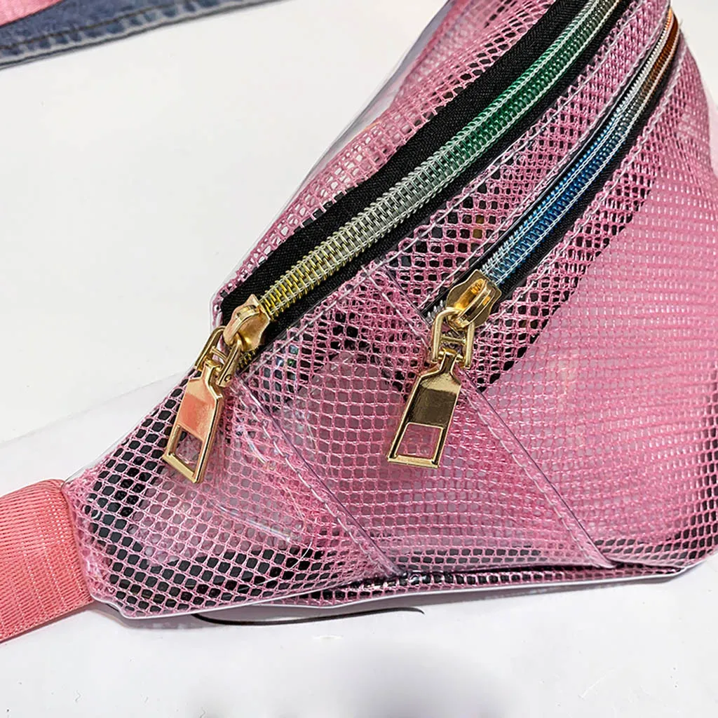 Поясной пакет Женские простые прозрачные поясные сумки модный, из ПВХ, прозрачный поясная сумка женская неоновая зеленая поясная сумка